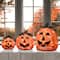 15" Orange LED Jack-O-Lantern Trio